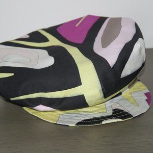 EMILIO PUCCI Multicolor Abstract Print Stylish Banano Hat Made in Italy Size M